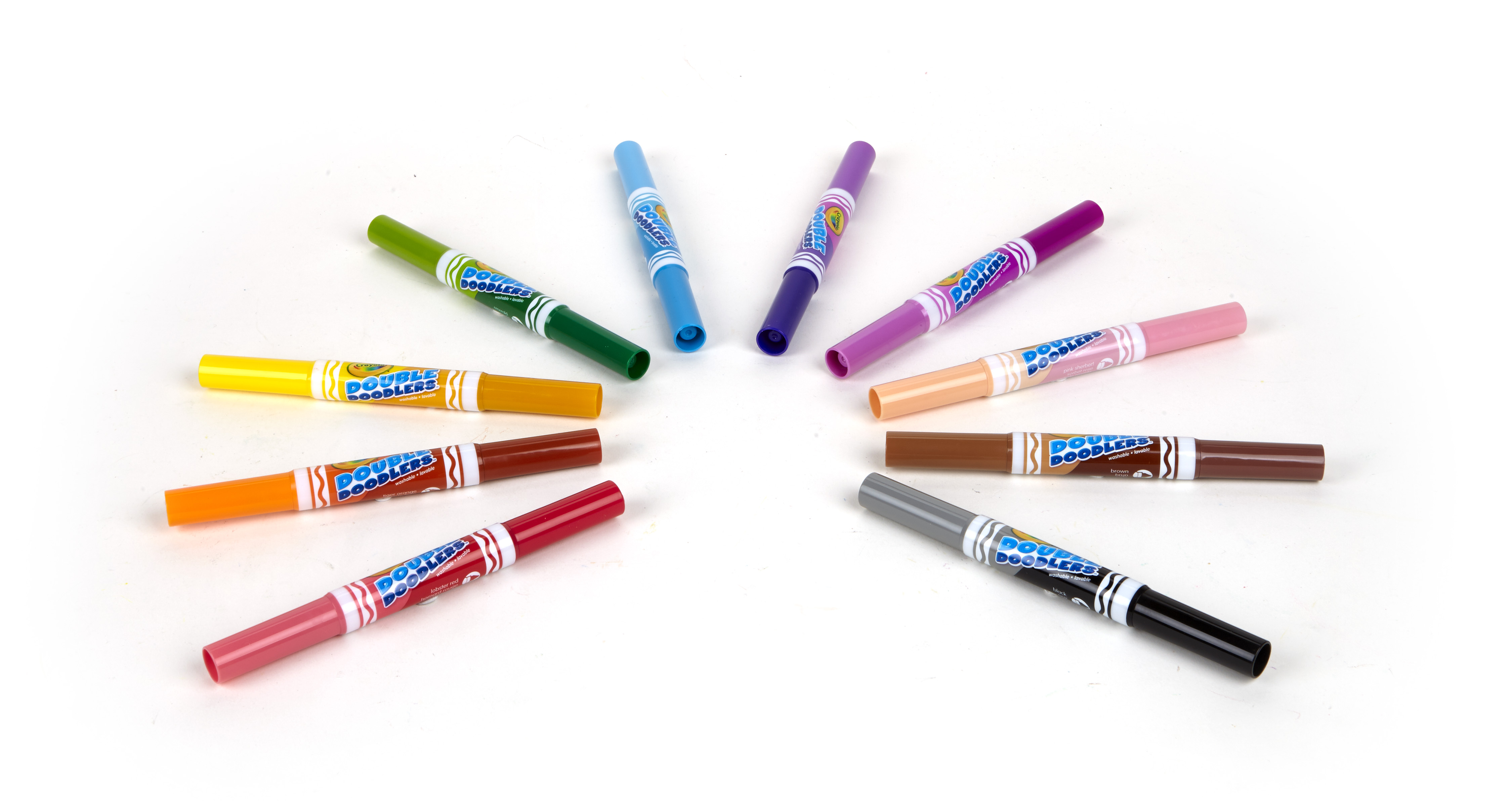 Crayola 10 Count Dual Ended Washable Double Doodlers Markers for